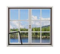 Timizi Mosquitera de Ventana 50x70cm, Cinta Adhesiva de Gancho Mosquiteras de Ventanas Protección contra Insectos, para Puerta y Ventana - Marrón