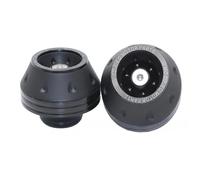 TIMJAN Protector contra choques Modificados para Motocicleta, Protección contra Caídas para Motocicleta, Marco De Horquilla Delantera, Protector Deslizante para Rueda(Black)