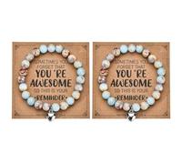 TIMJJG 2 Juegos De Pulseras De Piedra Shoushan, Pulseras De Regalo, Pulseras De Piedra Natural, Accesorios De Moda para Mujer, Adecuados para La Compilación Diaria Y Regalos.