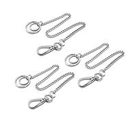 TIMJJG 3 llaveros de cadena, cadena de cartera, llavero, hebilla para perros, hebilla de equipaje, estilo rock punk, adecuado para la decoración de cadena de pantalones (30 cm), plata, 30, plateado,