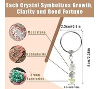 TIMJJG Llavero De Cristal De 3 Piezas, Piedra Natural De Perlas Hechas A Mano, Accesorios Exquisitos para Fundas De Teléfonos, Regalos De Recuerdo para Amigos.