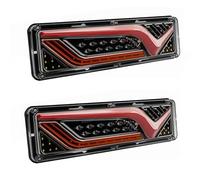 TIMLUX 2 uds 12V-24V LED luz trasera de camión luces traseras señal de giro freno lámpara de señal de marcha atrás remolque camión autobús Camper caravana RV Tractor