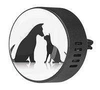 Timmershabi Amigos Pet Icon - Difusor de ambientador para aromaterapia de coche, difusor de fragancia de coche, clip de ventilación para coche, oficina, cocina