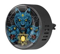 Timmershabi Cabeza de jaguar de pantera de tigre de gato azul, 2 unidades, ambientador de aromaterapia para coche, difusor de fragancia de coche, clip de ventilación para coche, oficina, cocina