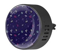 Timmershabi Colorido estampado del zodiaco 2 unids personalizado aromaterapia ambientador difusor de fragancia de coche, medallón difusor de ventilación para coche, oficina, cocina