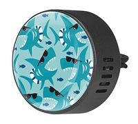Timmershabi Cool Blue Shark con gafas de sol negras, 2 piezas de sol personalizadas para aromaterapia de coche, difusor de fragancia para coche, clip de ventilación para coche, oficina, cocina