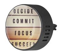 Timmershabi Decide Commit Focus Succeed - Difusor de ambientador de aromaterapia para coche, difusor de fragancia para coche, medallón para coche, clip de ventilación para coche, oficina, cocina