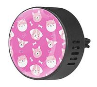 Timmershabi Dibujos animados perros huesos 2 piezas personalizado aromaterapia ambientador difusor de fragancia de coche, medallón difusor de ventilación para coche, oficina, cocina