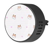 Timmershabi Dibujos animados Shiba Inu cara y pata 2 piezas personalizado para aromaterapia de coche, difusor de fragancia de coche, medallón difusor de ventilación para coche, oficina, cocina