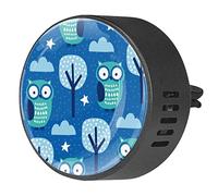 Timmershabi Encantador búho de dibujos animados 2 unids personalizado coche aromaterapia ambientador difusor de fragancia coche medallón difusor de ventilación clip para coche, oficina, cocina
