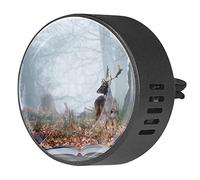 Timmershabi Fallow Deer Stag In Pages Of Magic Book 2 piezas de difusor de aromaterapia para coche, difusor de fragancia para coche, difusor de ventilación para coche, oficina, cocina