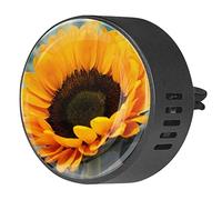 Timmershabi Girasol amarillo 2 unids ambientador de aromaterapia para coche difusor difusor de fragancia para coche Locket difusor difusor de ventilación clip para coche, oficina, cocina
