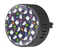 Timmershabi Halloween Ghost Candy 2 unids personalizado coche aromaterapia ambientador difusor fragancia coche difusor Locket coche difusor respiradero clip se aplica para coche, oficina, cocina