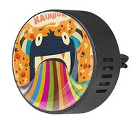 Timmershabi Halloween Monster Eat Rainbow 2 unids coche personalizado aromaterapia ambientador difusor de fragancia de coche Locket difusor de ventilación difusor de coche clip para coche, oficina, cocina