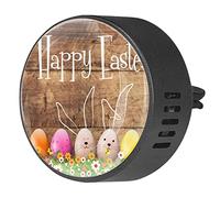 Timmershabi Happy Easter Huevos 2 unids personalizado coche aromaterapia ambientador difusor de fragancia coche Locket difusor difusor de ventilación clip para coche, oficina, cocina