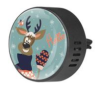 Timmershabi Hello Christmas Raindeer - Difusor de ambientador para aromaterapia de coche, difusor de fragancia de coche, clip de ventilación para coche, oficina, cocina