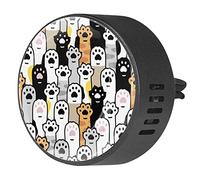 Timmershabi Huella de gatito de pata de gato de dibujos animados, 2 piezas, ambientador de aromaterapia para coche, difusor de fragancia de coche, clip de ventilación para coche, oficina, cocina