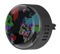Timmershabi Mapa mundial multicolor punteado, 2 unidades, difusor de aromaterapia para coche, difusor de fragancia para coche, clip de ventilación para coche, oficina, cocina