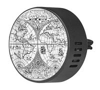 Timmershabi Mapa náutico vintage del mundo, 2 unidades, difusor de aromaterapia para coche, difusor de fragancia para coche, clip de ventilación para coche, oficina, cocina