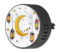 Timmershabi Moon and Star - Difusor de aromaterapia para coche, difusor de fragancia para coche, 2 unidades, difusor de aroma para coche, oficina, cocina