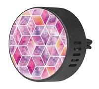 Timmershabi Mosaico acuarela patrón geométrico 2 piezas personalizado aromaterapia ambientador difusor de fragancia de coche, medallón difusor de coche, clip de ventilación para coche, oficina, cocina