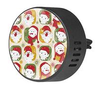 Timmershabi Navidad Santa Clause 2 unids personalizado coche aromaterapia ambientador difusor difusor de fragancia coche Locket difusor de ventilación clip para coche, oficina, cocina