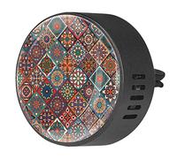 Timmershabi Ornado floral vintage mandala 2 unids ambientador de aromaterapia de coche difusor difusor de fragancia de coche Locket difusor difusor de ventilación clip para coche, oficina, cocina
