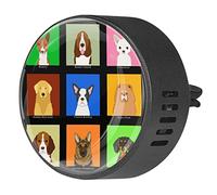 Timmershabi The Buddy Dog - Difusor de ambientador para aromaterapia de coche, difusor de fragancia de coche, clip de ventilación para coche, oficina, cocina