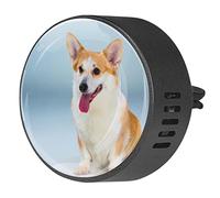 Timmershabi The Welsh Corgi Sentado 2 unids ambientador de aromaterapia de coche difusor difusor de fragancia Locket difusor de coche clip de ventilación para coche, oficina, cocina