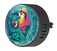 Timmershabi Toucan Beber Leche de coco en Hawaii, 2 piezas de difusor de aromaterapia para coche, difusor de fragancia para coche, difusor de ventilación para coche, oficina, cocina