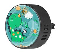 Timmershabi We Love Soccer Game Dinosaurio 2 piezas personalizado Aromaterapia ambientador difusor de fragancia de coche, medallón difusor de ventilación para coche, oficina, cocina