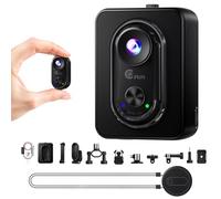 TIMNUT 4K Mini Cámara de acción: Cámara Magnética con WiFi, cámara POV Wearable Estabilización, Cámara Deportiva para Vlogs con grabación Manos Libres, Ideal para Moto, Viajes, Mascotas y Casco