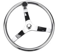 Timones Para Barcos Volante De Barco De Acero Inoxidable Pulido A Espejo Con Perilla De Control Y Tuerca De 5/8", Accesorios For Yates Y Embarcaciones.