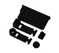 Timorn 5 en 1 Black Silicone Anti-polvo Enchufe Auriculares Jack Charging Muelle Dust Proof Protector Cap Kit para nuevo 3DS XL / 3DS / 2DS (2 juegos)