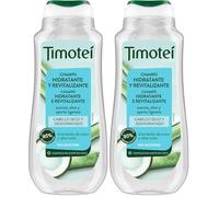 Timotei Champú Hidratante y Revitalizante 300ml | Hidrata Cabello Seco y Deshidratado | Con Aceite de Coco, Leche de Coco y Aloe Vera | Cabello Suave, Ligero y Brillante | Sin siliconas (Paquete de 2)