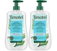 Timotei Champú Hidratante y Revitalizante 600ml | Hidrata Cabello Seco y Deshidratado | Con Aceite de Coco, Leche de Coco y Aloe Vera | Cabello Suave, Ligero y Brillante | Sin siliconas (Paquete de 2)