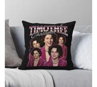 Timothée Chalamet - Funda de almohada de poliéster y lino y terciopelo, con cremallera, para sofá, asiento