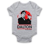 Timothy Dalton The Best Bond British Spy Secret Agent 00 Double O - Pelele para bebé, gris, 3-6 meses