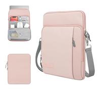 TiMOVO 13.3'' Funda para Portátil, Bolsa de Hombro con Bolsillo para iPad Pro 12.9 2022/2021/2020,MacBook Air 2022-2018,MacBook Pro 2022-2016,Galaxy Tab S9+/S8+ 12.4",Surface Pro 9/8, Rosa