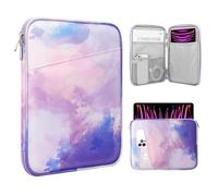TiMOVO 13" Funda Tableta con Bolsillo para Pad Air 13" M3 2025, iPad Pro 13"/12.9", Galaxy Tab S9/S10 Plus/S9 FE+ 12.4", Remarkable Paper Pro 11.8", Acuarela Violeta