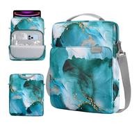 TiMOVO 13 Pulgadas Funda para Tableta Bolso con Bandolera para iPad Air 13", iPad Pro 13", iPad Pro 12.9", Galaxy Tab S9+/S9 Plus/S10+/S10 Plus/S9 FE+/S9 FE Plus 12.4", Pavo Real Azul