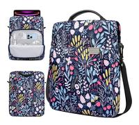 TiMOVO 13 Pulgadas Funda para Tableta Bolso con Bandolera para MacBook Air, MacBook Neo, iPad Air 13" M3 2025, iPad Pro 13"/12.9", Galaxy Tab S9/S10 Plus/S9 FE+/S9 FE Plus 12.4", Flor de Colores