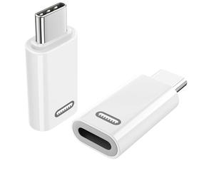 TiMOVO 2PZS Adaptadores Hembra a USB C Macho, Adaptador a USB C 35W Carga Rápida Transferencia de Datos paraiPhone 15/16/Pro/Pro MAX/Plus, iPad Pro/Air Adaptador USB-C