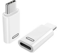 TiMOVO 2PZS Adaptadores Hembra a USB C Macho, Adaptador USB C 35W PD Carga Rápida Transferencia de Datos para 15/15 Pro/15 Pro Max/15 Plus, iPad Pro/Air, Blanco
