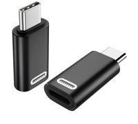 TiMOVO 2PZS Adaptadores Lightning Hembra a USB C Macho, Adaptador Lightning a USB C 35W Carga Rápida Transferencia de Datos para iPhone 15/16/Pro/Pro MAX/Plus, iPad Pro/Air Adaptador USB-C,Negro