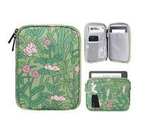TiMOVO 6-7 Pulgadas Funda de Tableta, Paperwhite/Colorsoft Signature Edition, Funda Protectora con Bolsillo para E-Reader/Oasis y Dispositivos Kobo, Flor Verde