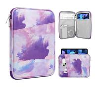 TiMOVO 9-11" Funda para Tableta Compatible con iPad 11" A16 2025, iPad 10,9"/10,2"/Air 11", Galaxy Tab A9+/A11 Plus 11", Bolsa Protectora con Bolsillo, Acuarela Violeta