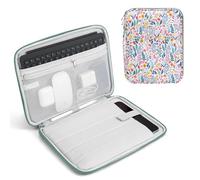 TiMOVO 9-11" Funda para Tableta Compatible con iPad 11" A16 2025, iPad 10,9"/10,2"/Air 11", Galaxy Tab A9+/A11 Plus 11", Bolsa Protectora con Bolsillos, Flores