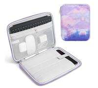 TiMOVO 9-11" Funda para Tableta Compatible con iPad 11" A16 2025, iPad 10,9"/10,2"/Air 11", Galaxy Tab A9+/A11 Plus 11", Bolsa Protectora con Bolsillos,Acuarela Violeta
