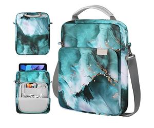 TiMOVO 9-11" Funda para Tableta con Correa para el Hombro, Compatible con iPad 11" A16 2025, iPad 10a 10,9"/10,2", Galaxy Tab A9+/A11 Plus 11", Azul Pavo Nublado